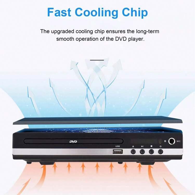 1080P DVD Player All Region Free DVD CD Disc Player AV Output USB Remote Control - View 6