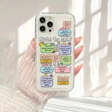 1pc Plaid English Pattern Soft TPU Phone Case Compatible With Apple & Series, Shock-Proof Anti-Slip Protection,International Version, Not The Domestic Version - Multicolor - View 3