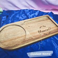 1pc Personalized Customized Name Desktop Breakfast Plate, Afternoon Tea Tray, Unique Platter, Valentine's Day Gift