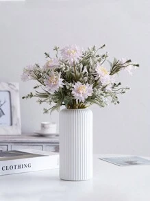 1pc Simple Plastic Vase For Home Decor, White Vase For Dried Flowers, Living Room, Office, Living Room, Home Decor (No Flowers) White Vase For Home Decor, Minimalist Style Modern Dried Flower Vase, Bohemian Home Decor, For Centerpiece Decorations Mantels Wedding Tables Parties Living Room Bedrooms Kitchens Offices Gifts Birthday Graduation