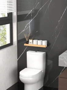 黑色/白色壁挂式卫生间收纳架，多功能收纳架，可容纳卫生纸卷、面巾纸、手机等卫生间用品，无需钻孔，浴室配件，房间装饰