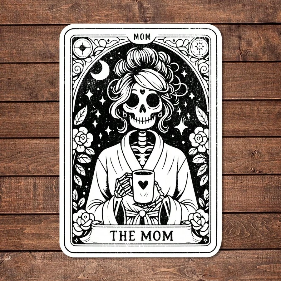 1/2/5 miếng dán Ngày của Mẹ The Mom Life | Miếng dán Vinyl vui nhộn và kỳ quặc cho sổ kế hoạch, nhật ký và máy tính xách tay | Thiết kế dễ thương và ý nghĩa cho người thiền, người đam mê sức khỏe và người yêu sách | , Nhãn dán khẳng định tích cực, nghệ thuật - Nhiều màu - Xem 1