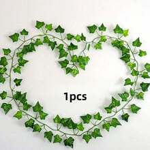 1 件/6 件/12 件人造红薯藤、常春藤假叶绿叶花环、家庭派对装饰假植物，适用于房屋、窗户、庭院 - 地瓜葉 - 查看 5
