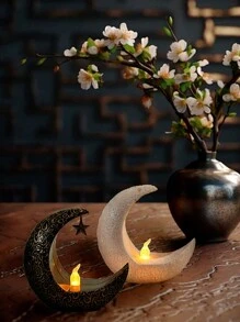 1pc 月亮星球小夜灯 适合节日装饰/卧室台灯氛围造型灯/家居温馨氛围装饰小夜灯