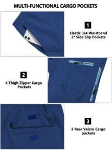 Mapamyumco Men's Hiking Snow Ski Pants Winter Fleece Lined Water Resistan Windproof - Dusty Blue - View 3