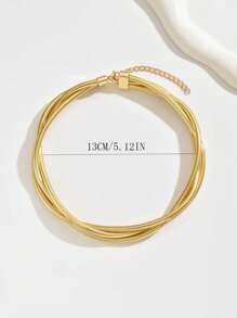 1 件粗蛇链项链，女士时尚简约锁骨链朋克时尚奢华项链，适合日常佩戴和派对