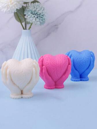 1pc Heart-Shaped Scented Candle, Decorative Aromatherapy Home Decor Item