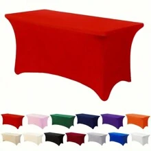 BRISCOES HOMEWARE 4/6/8ft Stretchy Tablecloth, Elastic Tablecloth Fit For Rectangular Tables, Washable Stretch Table Cover, Suitable For Party, Wedding, Banquet, Graduation Season Outdoor Event Hosting