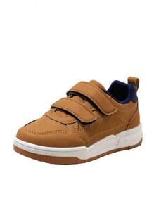 1 Pair Kids Double Strap Flat Non-Slip Sports Shoes, Casual Wear For Boys & Girls