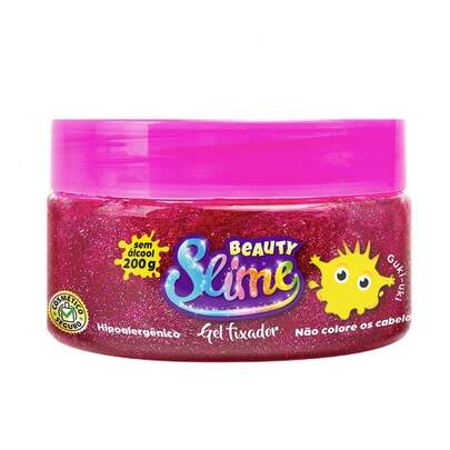 Gel de Cabelo - Infantil Beauty Slime Glitter Rosa 200g