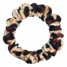6条女士豹纹发圈,柔软丝绒纯色发绳,可爱舒适的弹性发饰,小号,宽1.5厘米,直径7厘米,适合扎马尾辫。 - 彩色 - 查看 10