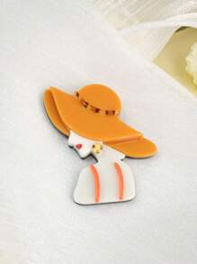 A Cute Cartoon Character Design For Daily Use, Anime Style Brooch, Fashion Accessories For Clothing Decoration, Cartoon Acrylic Bag Character Brooch, Cute And Versatile Women's Suit Cardigan Corsage