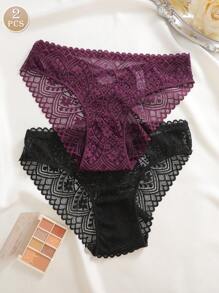 2szt/zestaw Romantyczne seksowne koronkowe majtki damskie bielizna