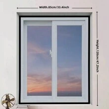 1pc Window Screen Mesh, Simple Installation No-Drill Self-Adhesive Type,Anti-Mosquito Insect Screen Window Mesh, Household Screen Window Invisible Mesh[Black]