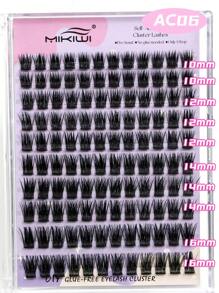 100pcs No Glue Lash Clusters Easy-Apply Self-Adhesive Eyelashes - Wispy, Reusable Cluster Lashes 10-16mm, Glue Free, Diy At Home Natural Look Pre-Bond False Eyelasheslash Clusters,Eyelash Clusters,Individual Eyelashes,Lashes,Fake Lashes - C - View 11