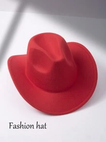 1 Pc Rose & Leaf Retro Pattern Bohemian Vintage Polyester Embroidered Beaded Rhinestone Felt Hat, Newsboy Cap, Cowboy Hat, All-Season Fashion Versatile Work Hat With Detachable Chain