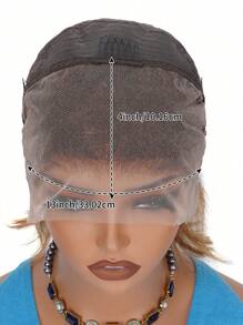 Eulisi 4/27 高光渐变色蕾丝前假发 人发 180 密度 13*4 3D 波浪卷发假发 蜜金色蕾丝前假发 人发 螺旋卷发 蕾丝前假发 女士人发 已拔婴儿头发 - SP4/27 - 查看 6