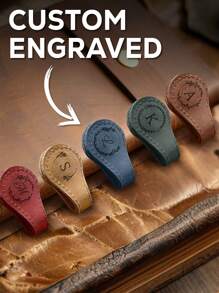 Custom Name And Design - Personalized Custom Leather Magnetic Bookmark - Perfect Reader Gift For Book Lovers, Anniversary Gift For Him Or Her Gifts Birthday Graduation - As Shown - View 1