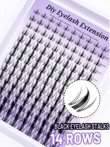 140 حبة هالل متموج من رموش الأرانب الطبيعية الزائفة للنساء، ناعم وكثيف القوام، مثالي للمبتدئات ، أطوال من 8-16 ملم