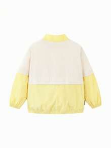 mini bala Young Girl' Lightweight Waterproof Jacket, Skin-Friendly Spring Wear - Light Khaki - View 6