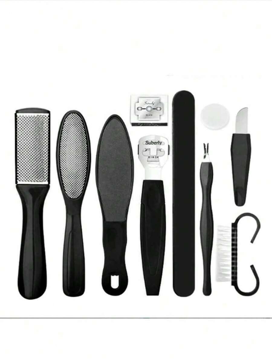 10pcs/Set Complete Pedicure Tool Kit, Comprehensive Set Covers All Foot Care Needs, Including Callus Remover And Foot File - Multicolor - View 1