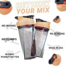 HELIMIX 2.0 Vortex Blender Shaker Bottle Holds Upto 28oz |   No Blending Ball Or Whisk |   USA Made |   Portable Pre Workout Whey Protein Drink Shaker Cup |   Mixes Cocktails Smoothies Shakes |   Top Rack - Dreamsicle - 查看 2