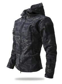 Military Soft Shell Tactical Jacket, Men's Waterproof Windproof Jackets, Men's Army Combat Hooded Coats - Multicolor - Ver 2