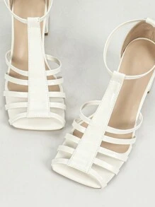 Women Square Toe Chunky Heel High Heels, Elegant Sexy Fashion Versatile Party Stilettos
