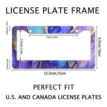 原装灰色骷髅花朵图案牌照框金属铝防锈汽车配件，2 个孔配螺丝帽，适合美国和加拿大标准，男女皆宜