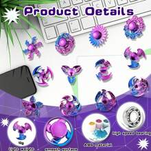 Random 20 Pack High Speed Hand Fidget Spinners For Adults , Fingertip Pack, Fidgets Toy, Party Favors Birthday Gifts Goodie Bag Stuffers Classroom Prizes