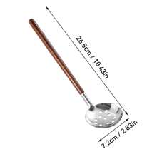 Multi-Functional Mini Kitchen Utensil, 304 Stainless Steel Ladle, Colander, Turner, Anti Scalding Wooden Handle Cooking Spoon, Cooking Tools Including Soup Spoon, Slotted Spoon,Spatula, Dishwasher Safe, Suitable For Kitchen Restaurant