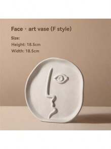 1 Stück kreative keramische Vase zum Bemalen, künstliche Blumendekoration, Kunstgesichtsdekor, Heimdekoration, Gesichtsvase, Veranda-Dekoration, Tischmittelpunkt, Tischdekoration, Alltagsartikel, Vase, Blumen Heimdekoration Raumdekoration Blumenvase Glasvase