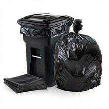 45 Gallon Trash Bags Heavy Duty, (50PCS) 1.9MIL Trash Bags Large Black Trash Bags 35in*39.4in Garbage Bags For Lawn, Leaf, And Commercial