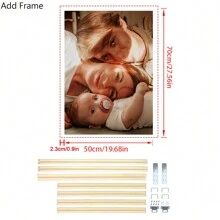 1 Pieza Póster grande personalizado en lienzo, póster enmarcado o sin marco DIY, imprime tu foto en lienzo como un regalo creativo, decoración de pared, mural, arte de pared, impresión en lienzo, póster en lienzo, decoración de pared en lienzo, impresión de póster. Es un regalo perfecto para novia/novio, familia, hijo, hija, estudiante, regalos ideales para él, regalos ideales para ella, novio, papá, novia, mamá, familia, amigos