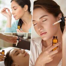 100 One Glass Drip Bottle Mini Essential Oil Drip Bottle Empty Sample Vials With Black Cap Small Storage Tank With Drops Perfume Cosmetic Liquid Aromatherapy Laboratory (Transparent, 5 Ml)