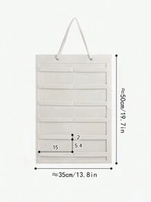 1 pezzo Grande borsa per accessori per capelli da donna, supporto organizzatore per gioielli per fasce, fermagli, lacci, tasca da appendere al muro, adatta per uso quotidiano, porta occhiali, beige, ideale per feste di genere, compleanni, matrimoni, feste, il regalo perfetto per colleghi, amici e familiari, ritorno a scuola