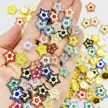 40 sztuk/opakowanie pięcioramienna gwiazda kształt kryształu górskiego, ręcznie szyte akcesoria DIY do odzieży, obuwia, czapek, toreb