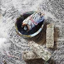 1/3 piezas - Vara de salvia blanca de 4 pulgadas - Vara de sahumerio de salvia con instrucciones y bendiciones - Vara de salvia para limpiar el hogar y otros sahumerios