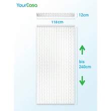 YourCasa Hanging Room Divider [Design Element] Eyecatcher And Decoration In Any Room Divider Is Translucent Room Divider 120 X 240 Cm Screen Provides Privacy Protection Multifunctional White - White1 - View 3
