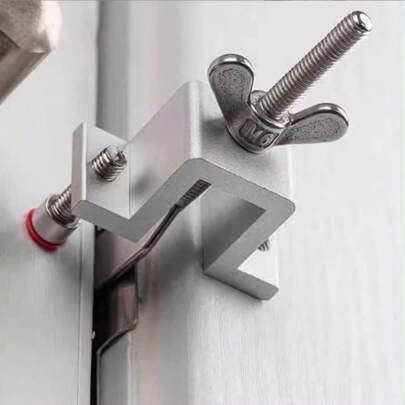 1 Stück tragbares Türschloss, Reise-Sicherheitstürstopper, Hotel-Türsperre, Heim-Sicherheitstürkeile, universeller Typ, ohne Batterie erforderlich, robuste Metallstruktur, einfache Installation, Einbruchschutz