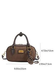 Bolso de bolos vintage, nueva bolsa de mano cruzada de moda, elegante bolso de mano de oficina para señora