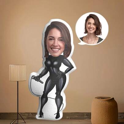 Customizable And Fun Women's Pillows, Personalized Facial And Body Design, Double-Sided, Hidden Zipper, All Season Multifunctional Pad, Ideal Choice For Valentine's Day, Halloween, Christmas, Thanksgiving, April Fool's Day Gifts And Party Decorations, Perfect For Girlfriends, Family, Friends - Polyester Fiber Woven Material