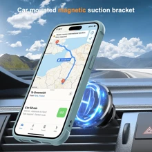 Étui compatible avec les séries iPhone 16/15/14/13/12/11 avec support magnétique invisible en anneau. Étui translucide de qualité militaire. Compatible avec MagSafe. Sensation de prise en main agréable. Idéal pour cadeau, famille, amis, enfants, anniversaire, printemps, vacances, petits amis, petites amies, Saint-Valentin