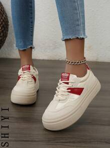 Zapatillas de plataforma minimalistas, versátiles y casuales de moda