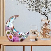 3D 新月蜡烛模具、浪漫月亮拥抱烛台、童话蜡烛台、DIY 树脂模具烛台、手工家居展示装饰工艺品、卧室装饰、客厅装饰、户外露营庭院装饰、花园装饰、婚礼、家庭聚会、新年聚会、节日、拉玛聚会的铸造模具烛台 - 彩色 - 查看 5