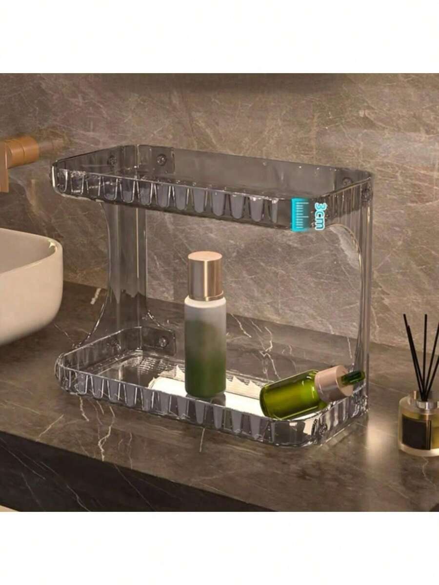 Prateleira Organizador Diamante Acrílico Porta Maquiagem Suporte Multiuso De Mesa