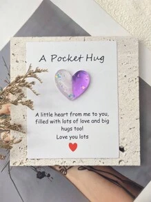 Positive Energy, Emotional Encouragement, Pocket Hug Ombre Heart Design Cards, Home Decor Gifts Suitable For Birthday, Wedding, Valentine's Day Party Gifts For Friends, Family, Couples