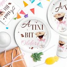 A Tini Bit Older Party Supplies Espresso Martini Paper Plates Napkins Weenies And Tini Dessert Party Tableware Set Hot Pink & Green Dinnerware For Birthday Bridal Wedding Decoration Serve 10