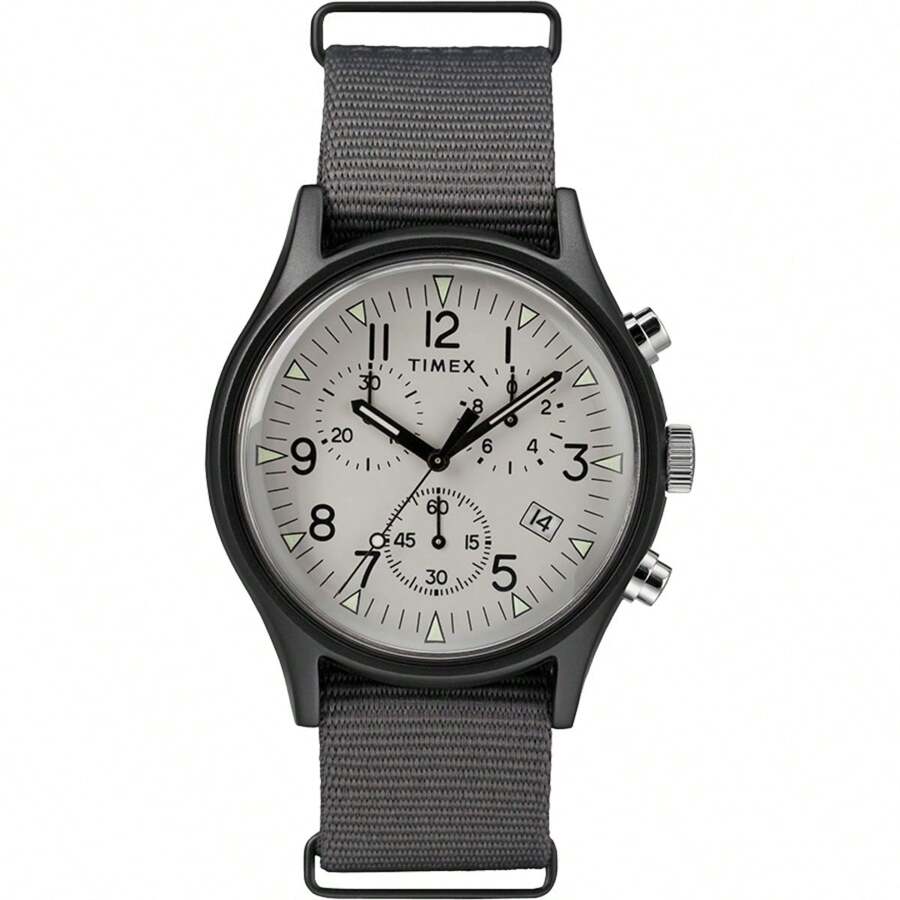 Timex TW2T10900 Men's MK1 Grey Dial Strap Chronograph Watch - Grey - View 1