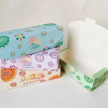 4pcs Rectangular Candy Box Gift Box Ramadan Kareem Candy Box, Eid Mubarak Party Gift Box - Multicolor - View 1